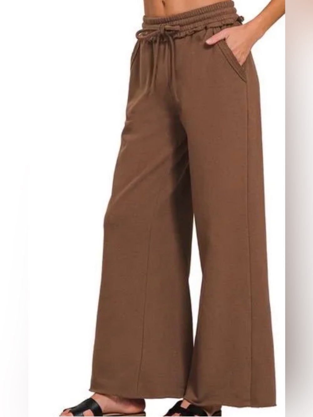 Zenana French Terry
Wide 
Leg Sweatpants